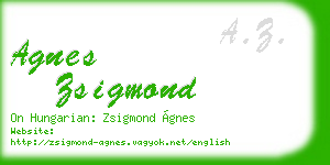 agnes zsigmond business card