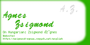 agnes zsigmond business card